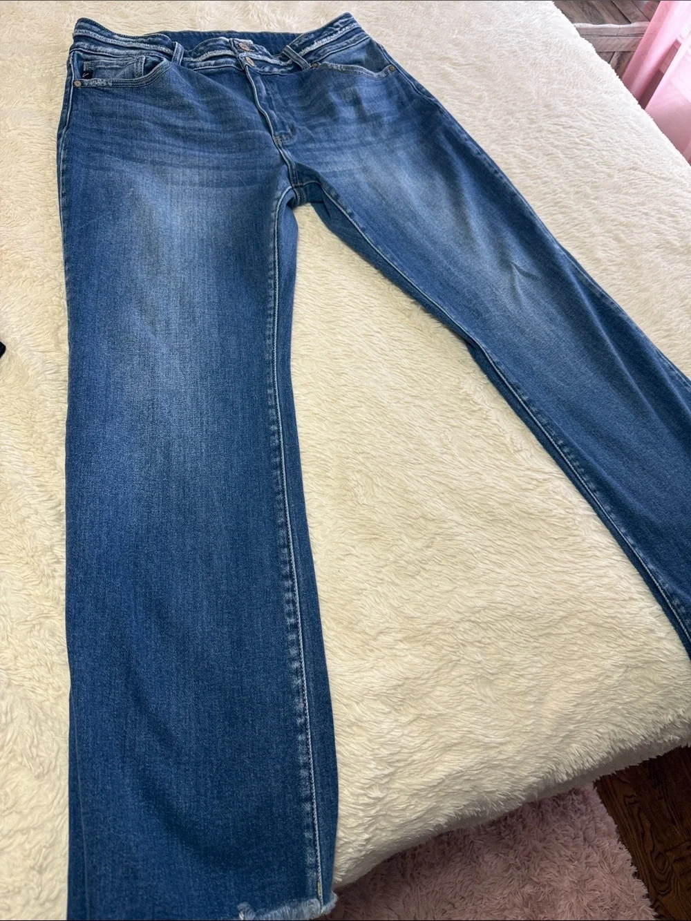 KanCan Medium Blue High-Rise Double-Waist Skinny Jeans